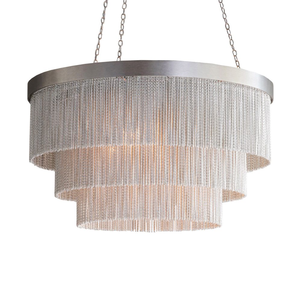 Silver Chain Shallow Chandelier