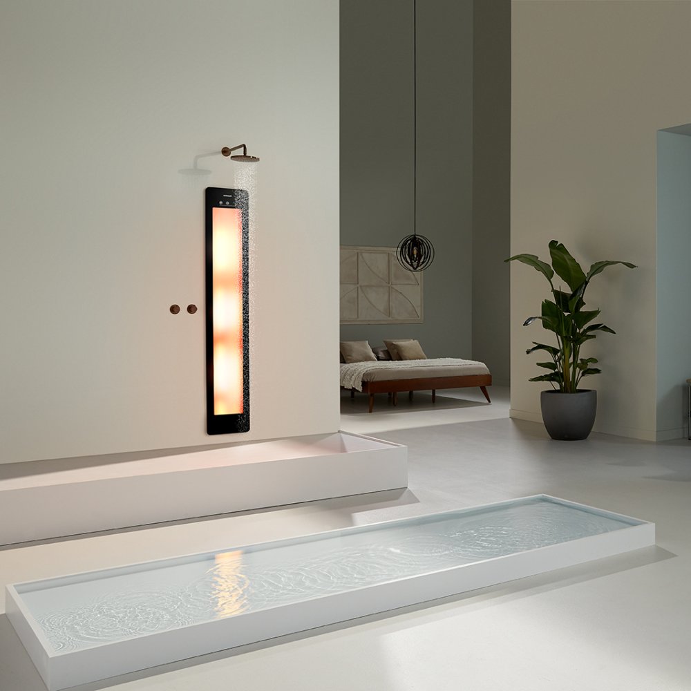 West One Bathrooms – Sunshower ONEPLUS L Black inbouw IR set