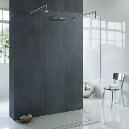 oslo frameless walk in shower panel