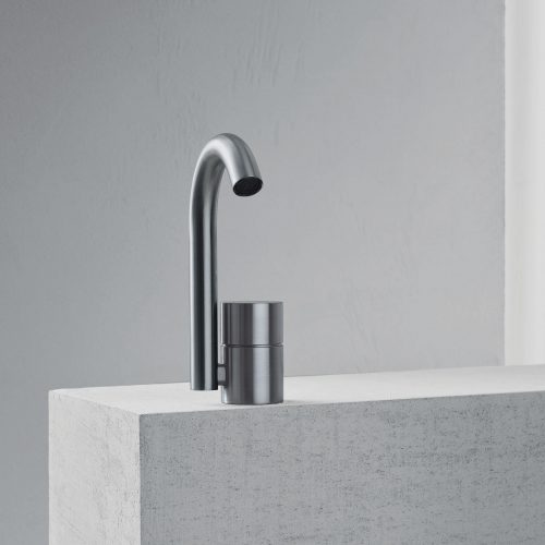 West One Bathrooms AA 27  washbasin mixer brushed stainless steel 20181936