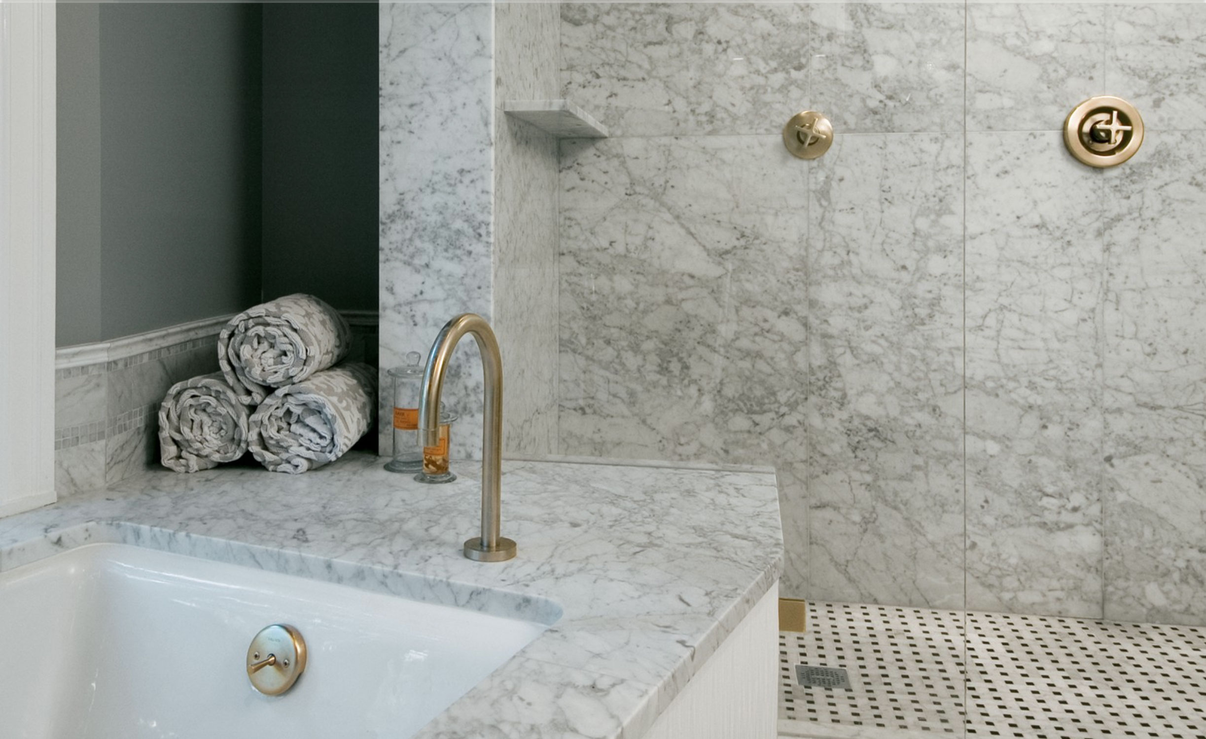 Carrara Tiles by Ann Sacks via West One Bathrooms