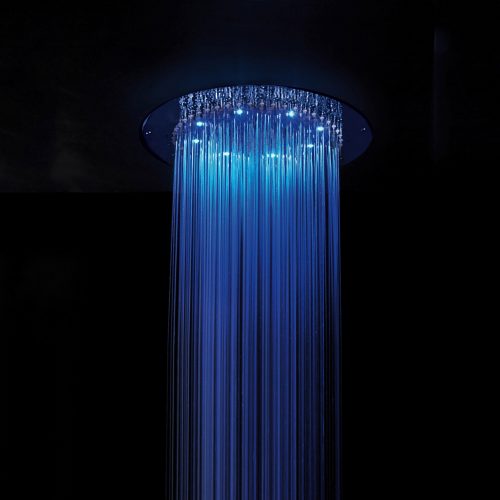 West One Bathrooms Dream Flat Light Bossini shower head Blue