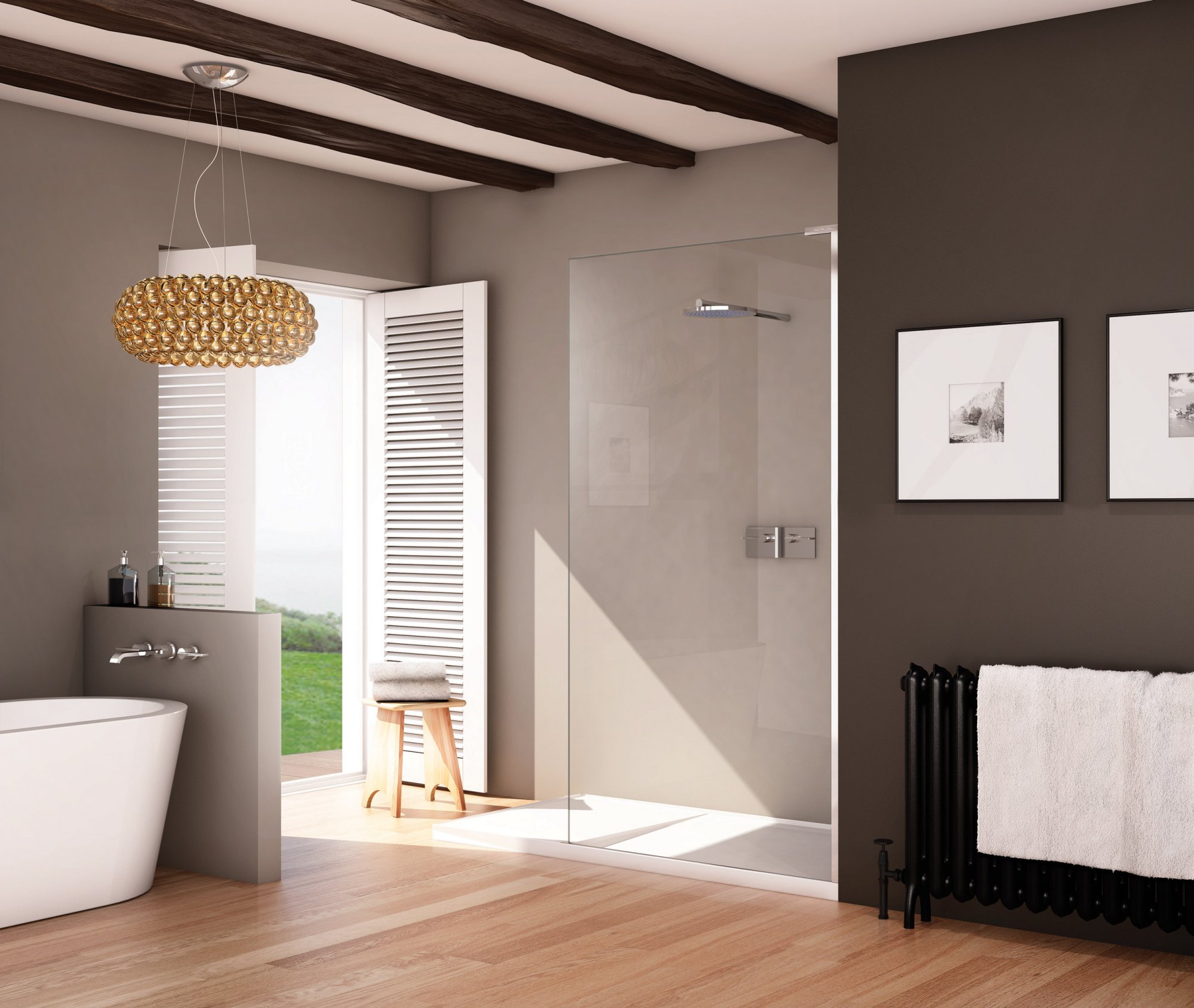 Eauzone Plus Wet Room with Tray | Wet Room Panels