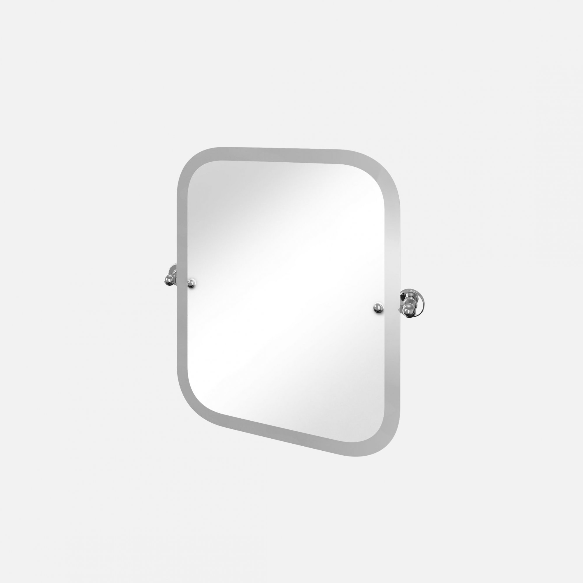 Rectangular Swivel Mirror With Curved Corners Mirrors and