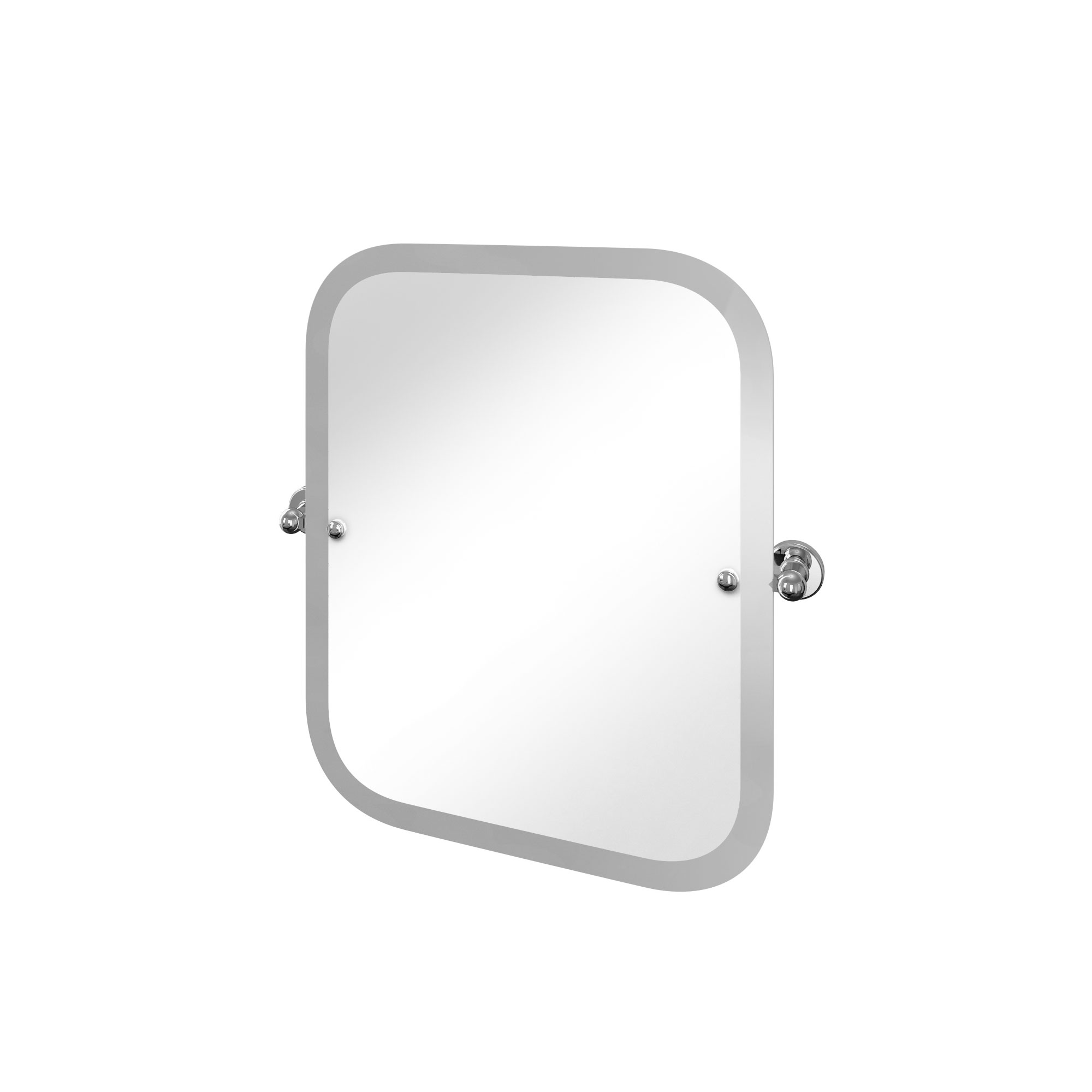 Rectangular Swivel Mirror With Curved Corners Mirrors and