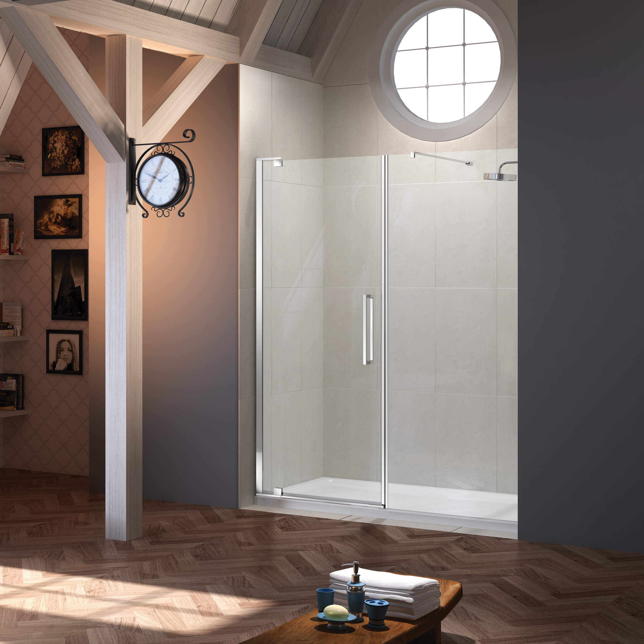 10 Series Pivot Door via West One Bathrooms