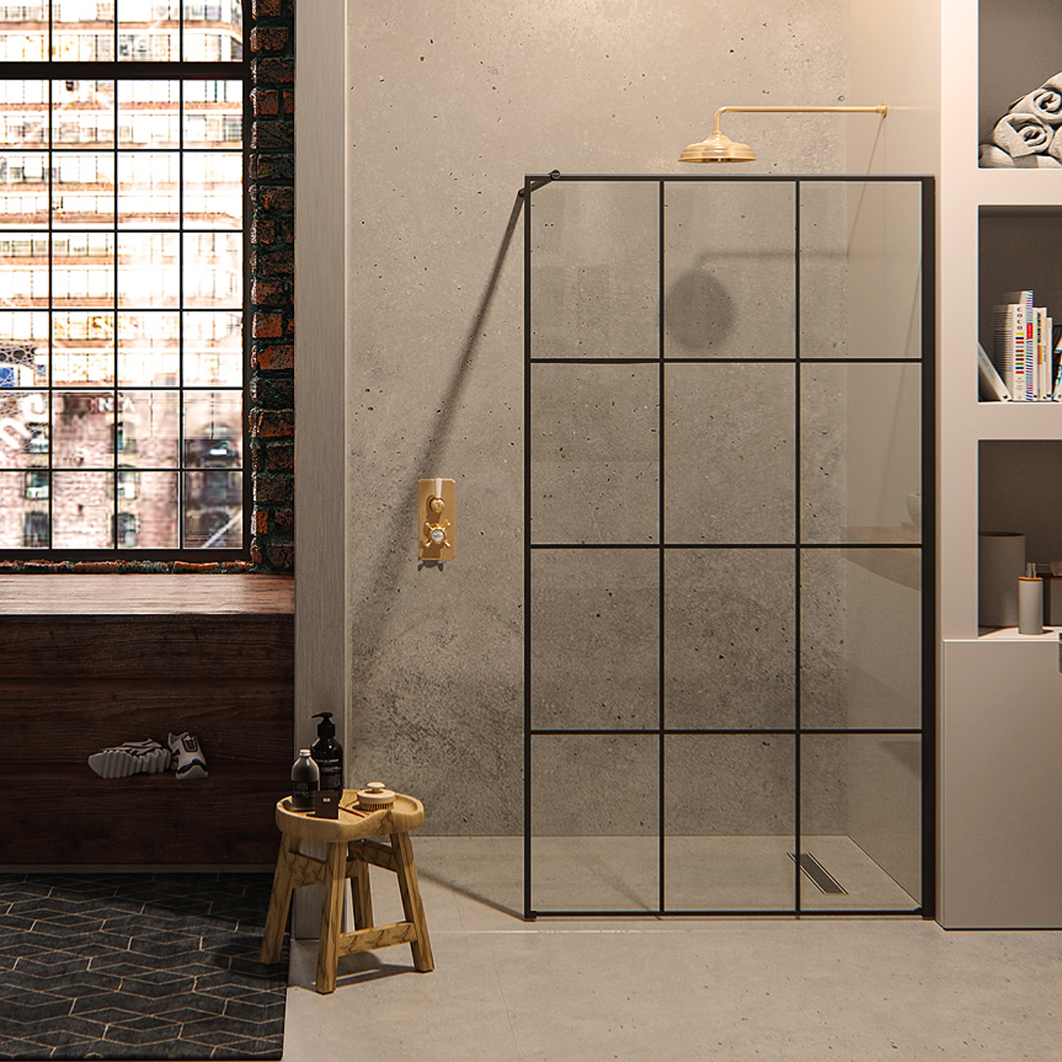 Matki One Wet Room Panel with FramedEffect Wet Room Panels