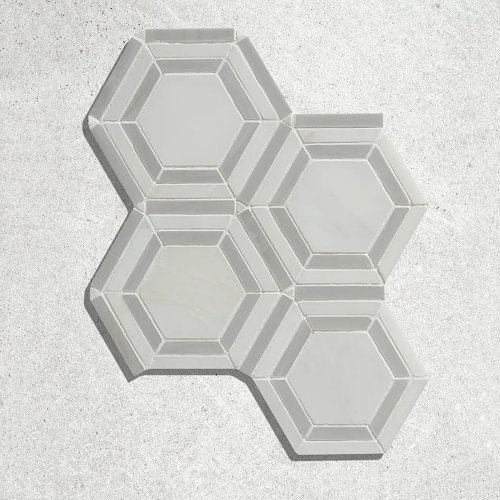 West One Bathrooms  florence hexagon marble mosaic 1 1