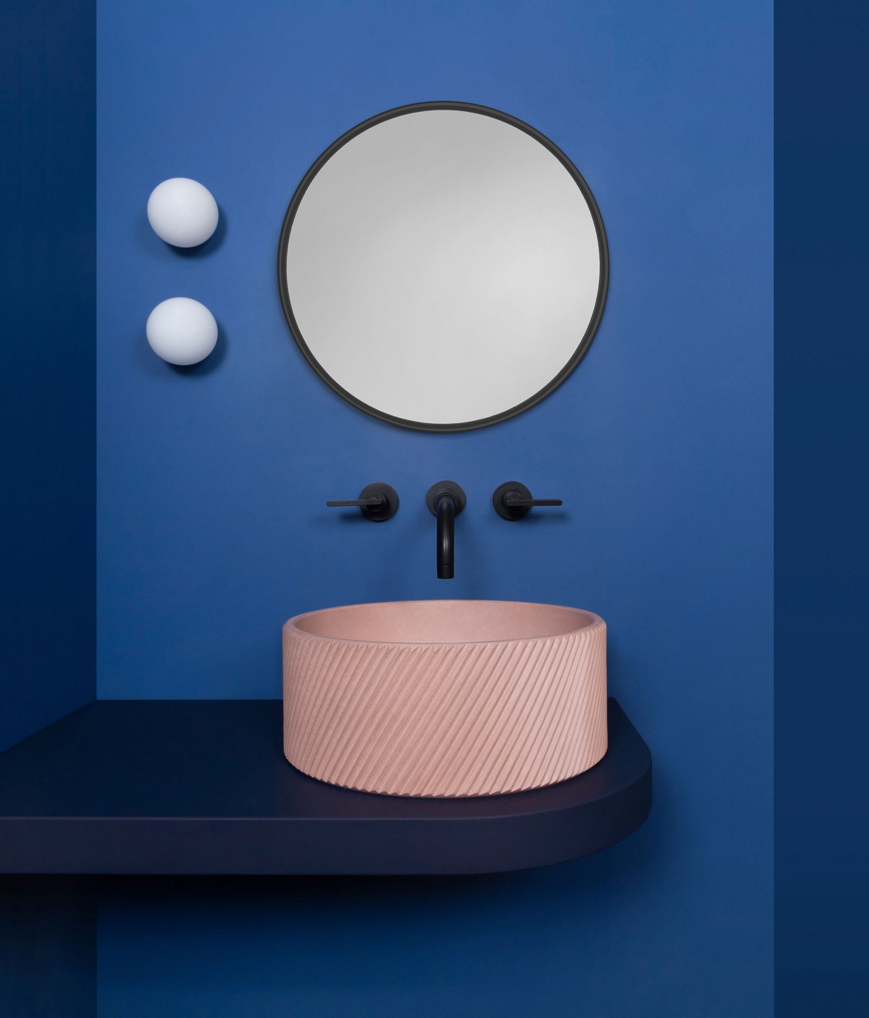 West One Bathrooms Kast Concrete Basins – Otto – Blush