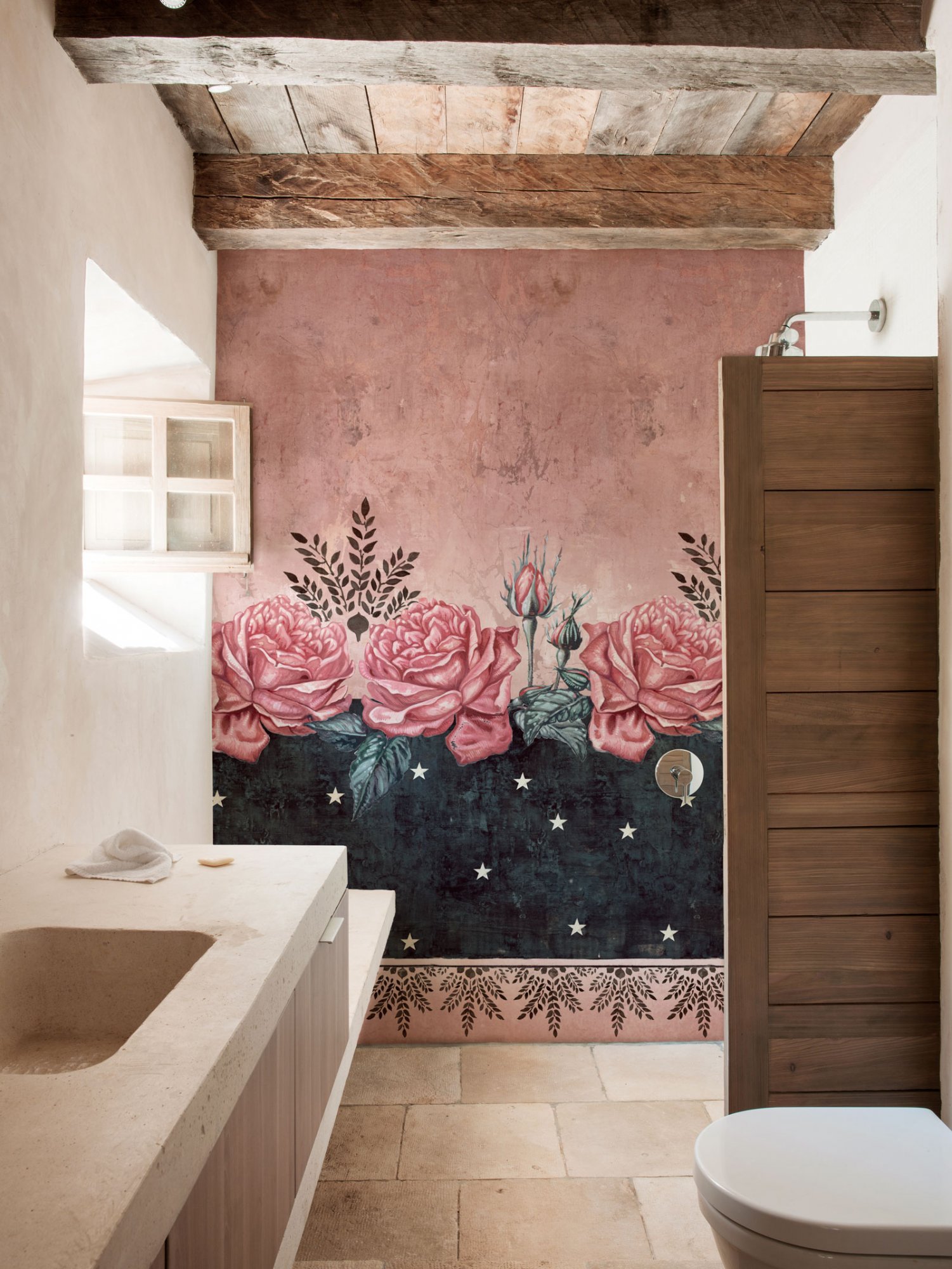 Wall&Decò Wet System 20 Rosa di Sera Waterproof Wallpaper