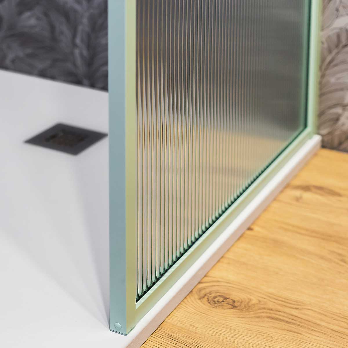 Fluted Glass Border Collection Wet Room Panels