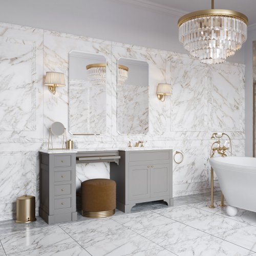 West One Bathrooms devon devon product Aurora Bijoux White Season Vanity