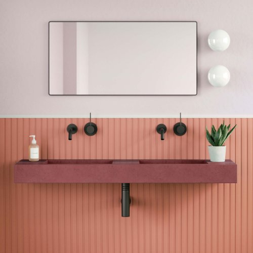 West One Bathrooms Kast+Concrete+Basins+Flor+double+B4+ +Crimson+ +1×1