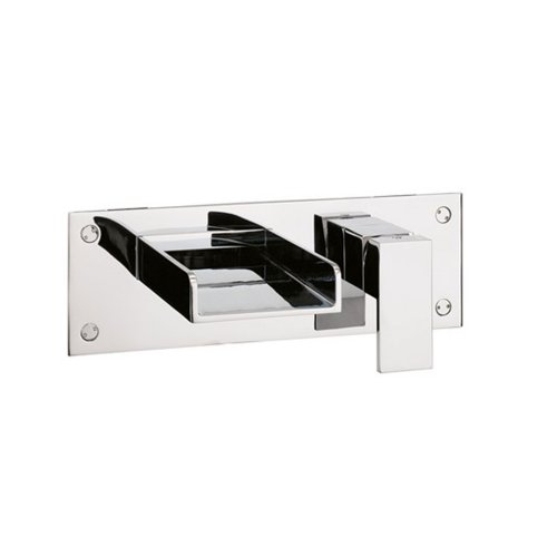 West One Bathrooms Crosswater Water Square Wall Mounted 2 Hole Bath Set