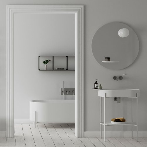 West One Bathrooms STAND CONSOLE + FLOAT MIRROR + FELT + REST DAYBED + STAND BATHTUB