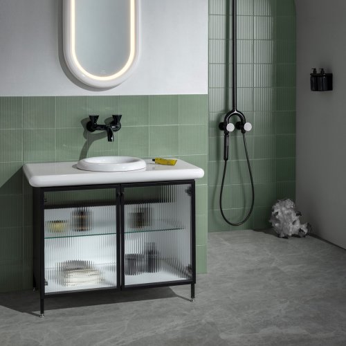 West One Bathrooms vitra july 2021 earth 3 portrait right shower sink 2676