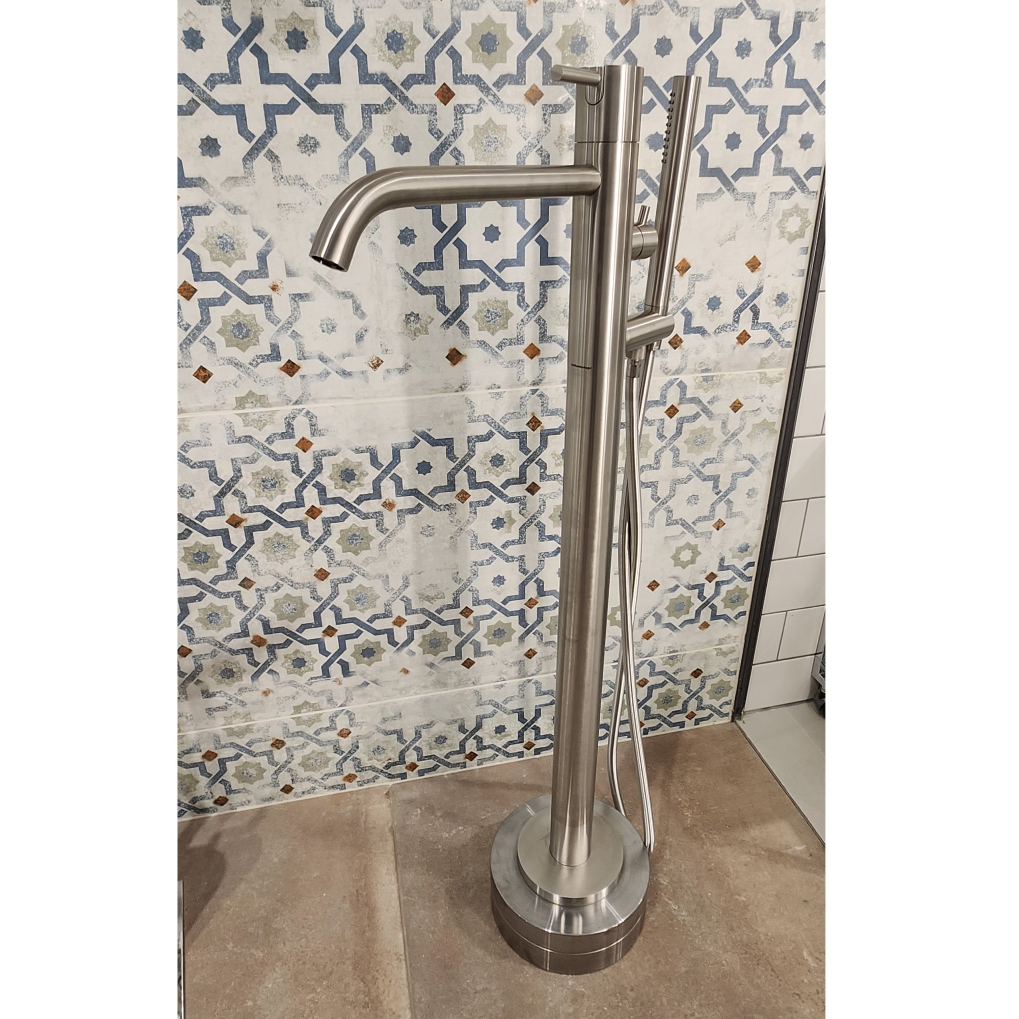 Ayati Floor Standing Bath Shower Mixer Brassware