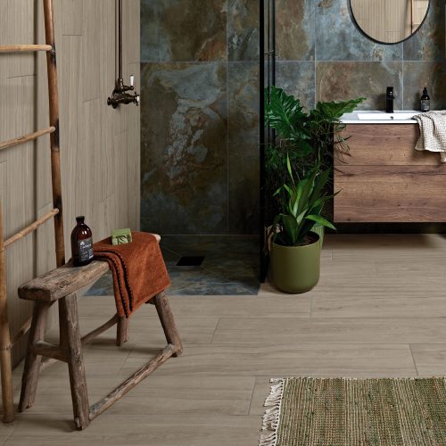 West One Bathrooms Komodo Elysian Green and Beach Hut Plain and Ribbed