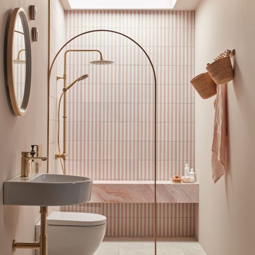 West One Bathrooms Pink small bathroom lifestyle 1