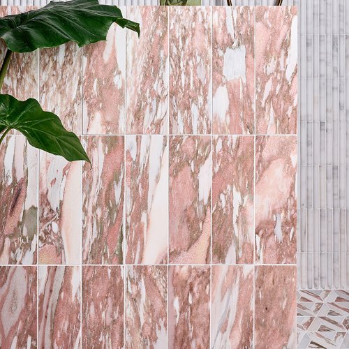 WestOneBathrooms EastJava Sumatra Marble Mosaic Brick Flamingo 1