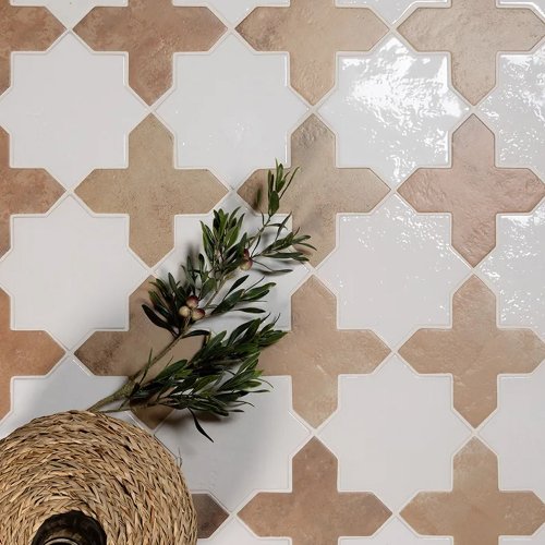 West One Bathrooms – fez riad star white cross cotto 1