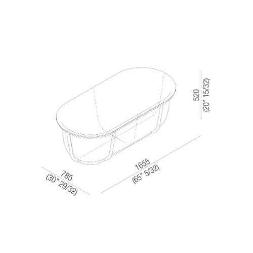 WOB Cuna Freestanding Solid Surface Bath Technical