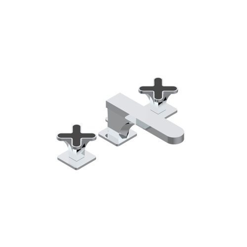 West One Bathrooms Onyx Noir Cross head handles 01