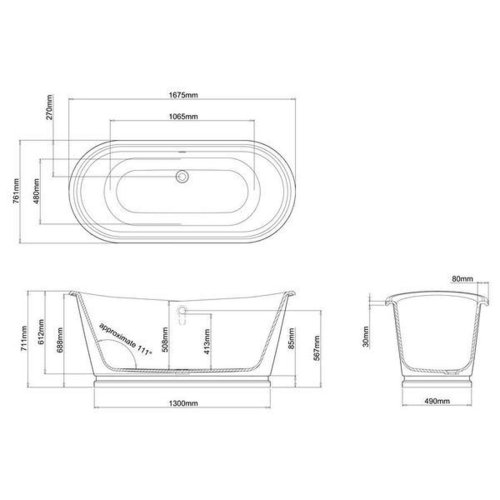 West One Bathrooms 0 Balthazar Freestanding Bath – Balthazar Freestanding Bath1Technical