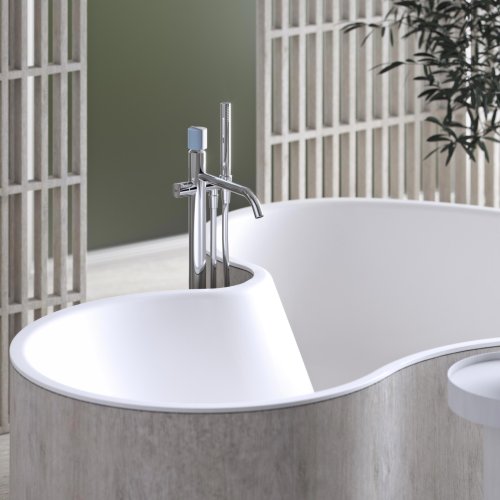 WOB – 00116RL M306 Floor Standing Bath Mixer in Simply Chrome