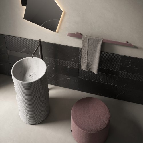 West One Bathrooms antoniolupi KATANA color Rosa + Introverso lavabo V1