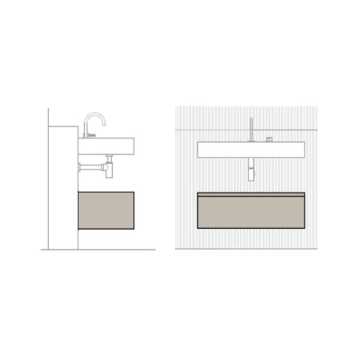 West One Bathrooms Inbani Unit in Dune