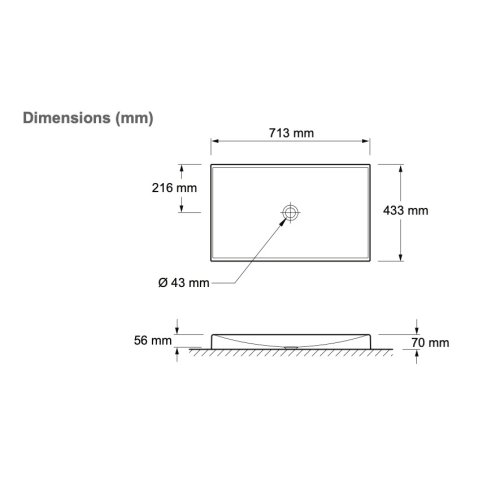 Antilia Wading Pool basin Dimensions
