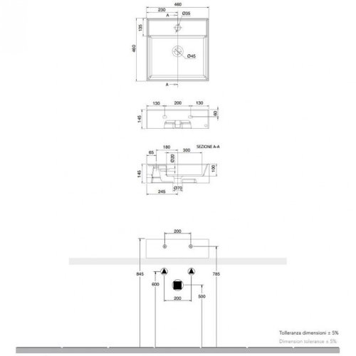 scarabeo teorema 20 46r washbasin 2 2