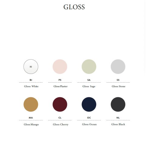 West One Bathrooms Own Brand Gloss Colours