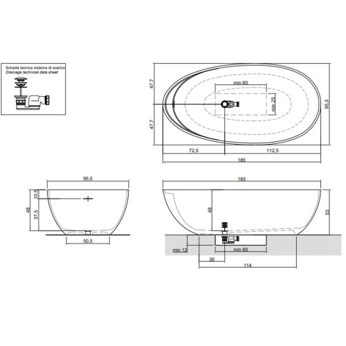 West One Bathrooms  Antonio Lupi Eclipse technical