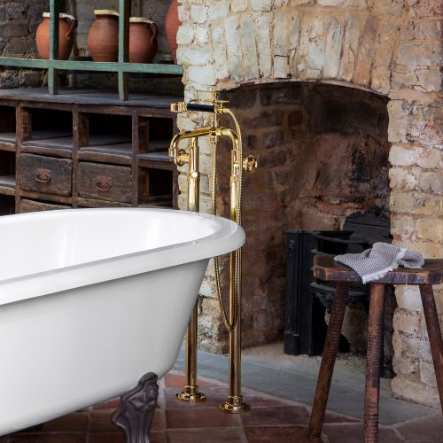 West One Bathrooms – Lefroy Brooks Ten Ten Polished Brass Kiln Room TH 1044 LB 8643 LB 8625 Lifestyle HR