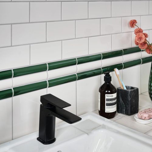West One Bathrooms VS Wall Cotton White Square, Simple Beading, Metro, and Olive Green Simple Beading (3)