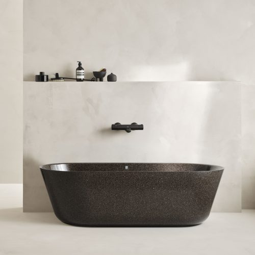 West One Bathrooms Woodio Bath Black no Plinth 02