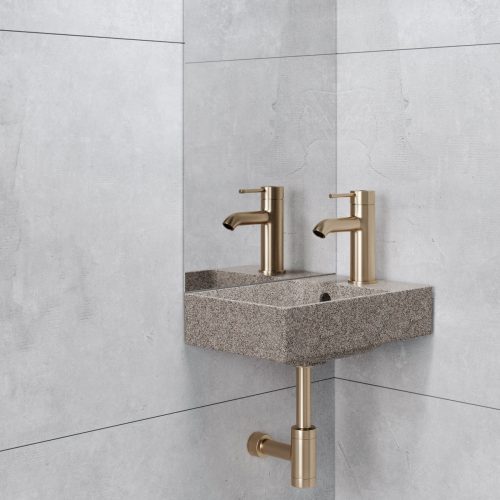 West One Bathrooms – Woodio C40S Mud closeup RIGHT