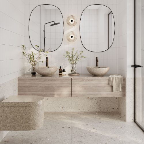 West One Bathrooms Woodio Soft SS40F Sand 2