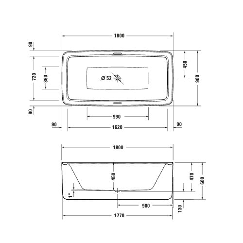 West One Bathrooms Bento Duravit Bath 01