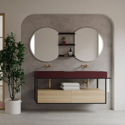 West One Bathrooms Key Round LED Illuminated Mirror 01