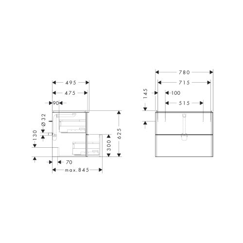 West One Bathrooms XeluQ Hansgrohe vanity unit TECH