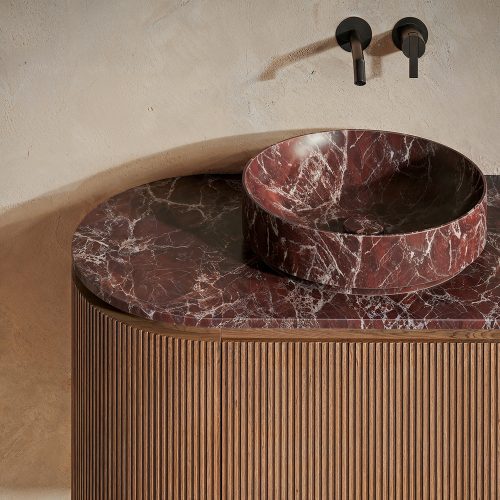 West One Bathroms Arc40 Marble Rosso